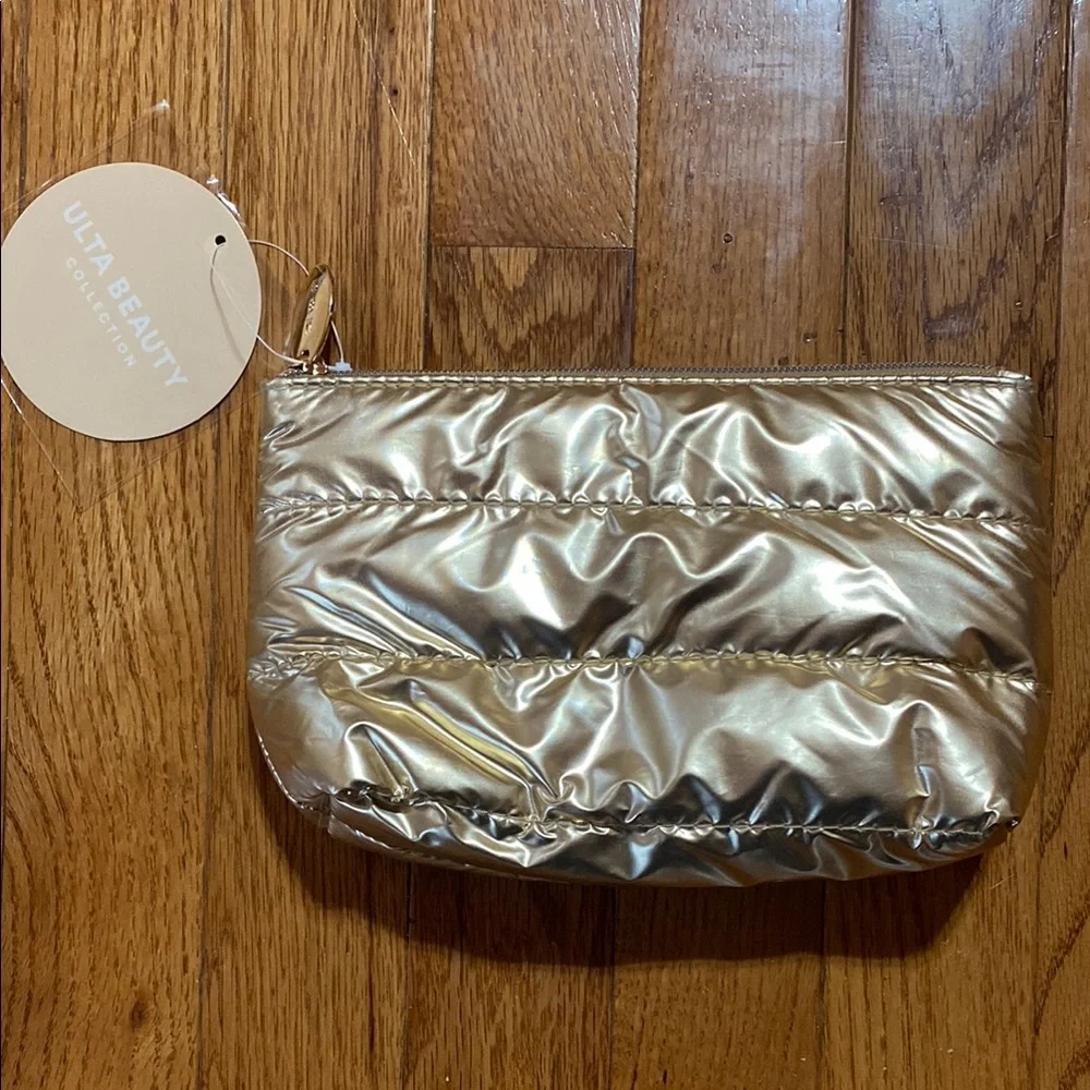 Ulta Beauty Metallic Gold Makeup Bag
